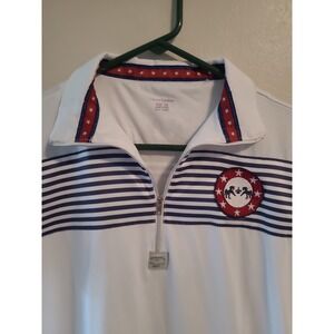 Equine Couture Womens Polo XS White 100%Cotton Old Money Quiet Luxury Equestrian